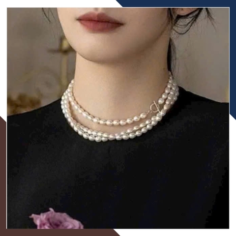 Vòng Cổ Ngọc Trai Dài 120CM Cho Nữ Mặc Áo Dài VCNT110 | Ngọc Trai Thật