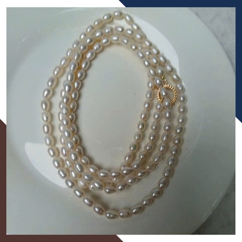 Vòng Cổ Ngọc Trai Dài 120CM Cho Nữ Mặc Áo Dài VCNT110 | Ngọc Trai Thật