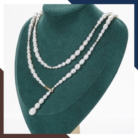Vòng Cổ Ngọc Trai Nữ Dài 120cm Dáng Thả VCNT149 – Tinh Tế & Mềm Mại Trong Từng Chuyển Động