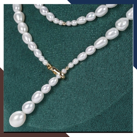 Vòng Cổ Ngọc Trai Nữ Dài 120cm Dáng Thả VCNT149 – Tinh Tế & Mềm Mại Trong Từng Chuyển Động