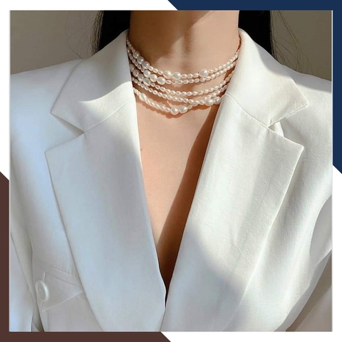 Vòng cổ ngọc trai dài 150cm, vòng ngọc trai mặc áo dài cho nữ mã 610AC1063