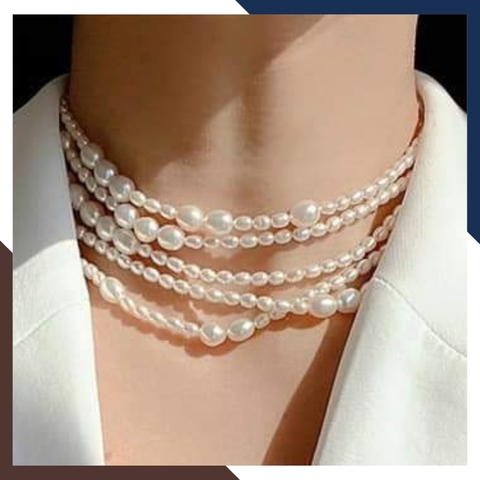 Vòng cổ ngọc trai dài 150cm, vòng ngọc trai mặc áo dài cho nữ mã 610AC1063