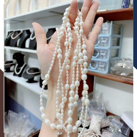 Vòng cổ ngọc trai dài 150cm, vòng ngọc trai mặc áo dài cho nữ mã 610AC1063