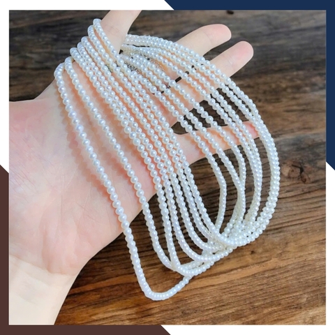 Vòng cổ ngọc trai hạt nhỏ kiểu dáng choker VCNT152 – Tôn dáng cổ cao thanh mảnh