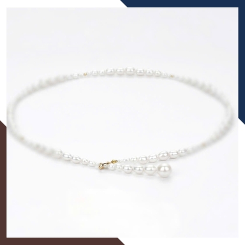 Vòng Cổ Ngọc Trai Nữ Dáng Thả Kết Hợp Hạt To Nhỏ VCNT148 – Nhẹ Nhàng, Mềm Mại & Quyến Rũ
