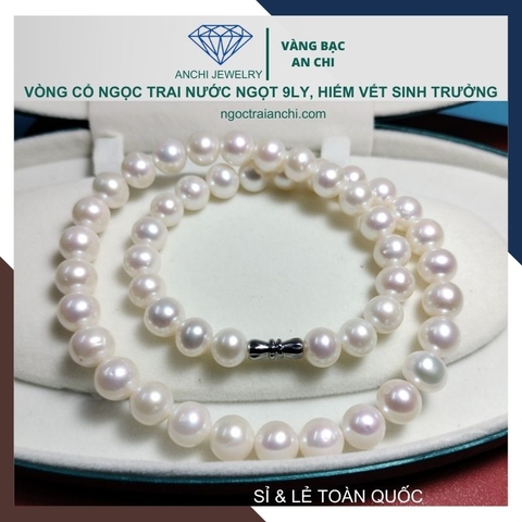 Vòng cổ ngọc trai cho mẹ, cho phụ nữ trung niên mặc áo dài 910CH420