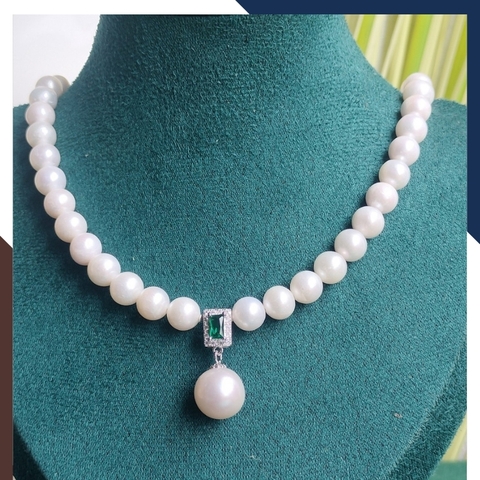 Vòng cổ ngọc trai thật cho mẹ, phụ nữ trung niên mặc áo dài mã 78B1200