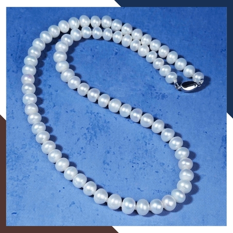 Vòng cổ ngọc trai thật dáng hạt bắp VCNT172 – Kiểu dáng Princess nhẹ nhàng, dễ phối đồ