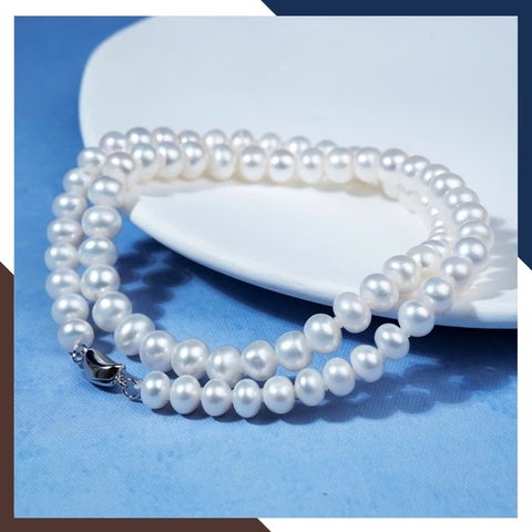 Vòng cổ ngọc trai thật dáng hạt bắp VCNT172 – Kiểu dáng Princess nhẹ nhàng, dễ phối đồ