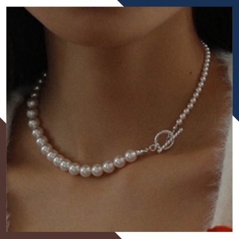 Vòng cổ ngọc trai thời trang trẻ trung cho nữ mã 59AC340