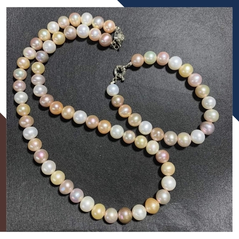Vòng cổ ngọc trai tứ quý cao cấp 11mm mặc áo dài cho nữ 11C1200K25