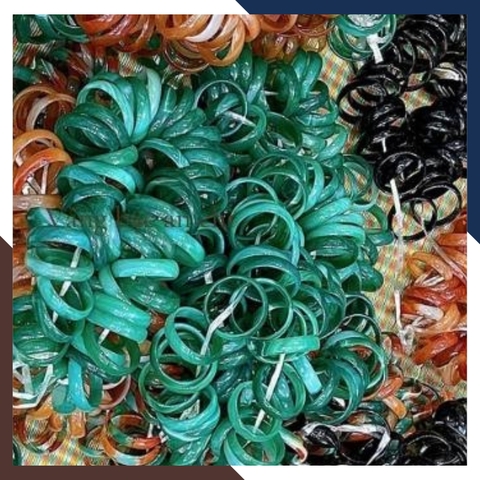 Vòng mã não đen liền khối bản dẹt 10mm cho nữ mệnh thủy, mệnh mộc mã AC80