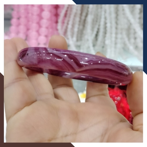 Vòng mã não vân đỏ trắng liền khối bản mo 10mm cho nữ mệnh hỏa, mệnh thổ, mệnh kim, mệnh thủy mã AC120