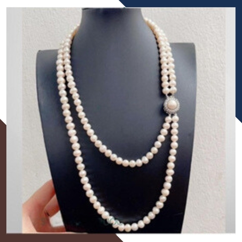 Vòng ngọc trai mặc áo dài kiểu 2 vòng đẹp cho nữ mã 78CH280