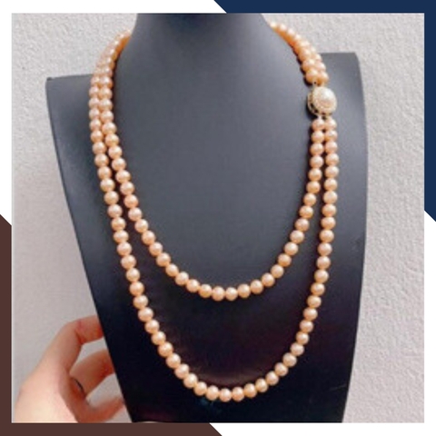 Vòng ngọc trai mặc áo dài kiểu 2 vòng đẹp cho nữ mã 78CH280