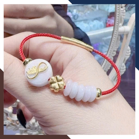 Vòng Ngọc Trăng Non Phong Thủy VTDPT52 – Đeo Bình An, Hút Năng Lượng Tốt