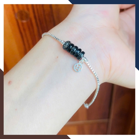 Vòng Ngũ Điếu Phối Bạc Cho Nữ Theo Mệnh Kim, Mộc Thuỷ, Hoả, Thổ LTBN95