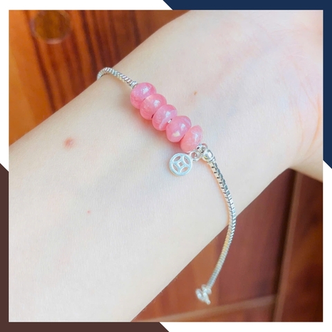 Vòng Ngũ Điếu Phối Bạc Cho Nữ Theo Mệnh Kim, Mộc Thuỷ, Hoả, Thổ LTBN95