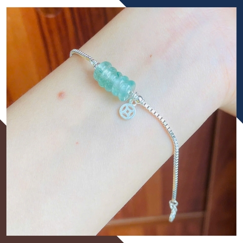 Vòng Ngũ Điếu Phối Bạc Cho Nữ Theo Mệnh Kim, Mộc Thuỷ, Hoả, Thổ LTBN95