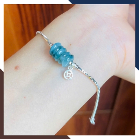 Vòng Ngũ Điếu Phối Bạc Cho Nữ Theo Mệnh Kim, Mộc Thuỷ, Hoả, Thổ LTBN95