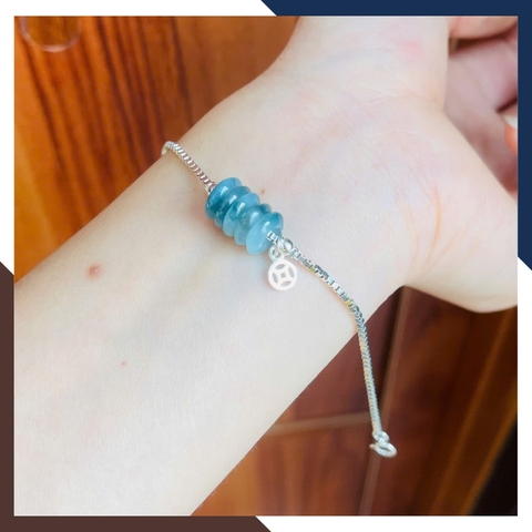 Vòng Ngũ Điếu Phối Bạc Cho Nữ Theo Mệnh Kim, Mộc Thuỷ, Hoả, Thổ LTBN95