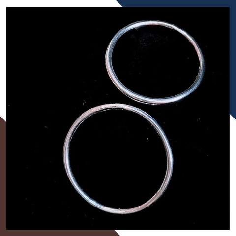 Vòng tay bạc nữ dạng kiềng trơn loại đặc mã 5C1200