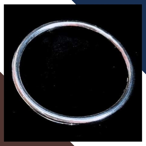 Vòng tay bạc nữ dạng kiềng trơn loại đặc mã 5C1200