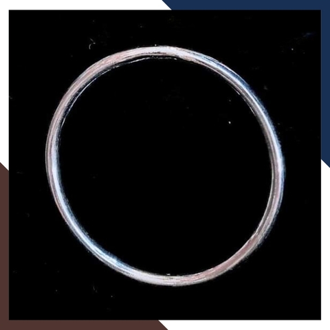 Vòng tay bạc nữ dạng kiềng trơn loại đặc mã 5C1200