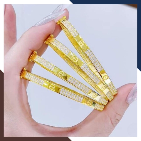 Vòng tay Cartier love vàng tây 10k cho nữ đẹp mã TL192231