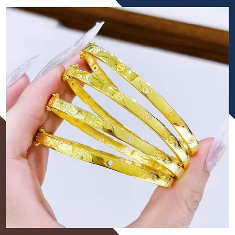 Vòng tay Cartier love vàng tây 10k cho nữ đẹp mã TL192231