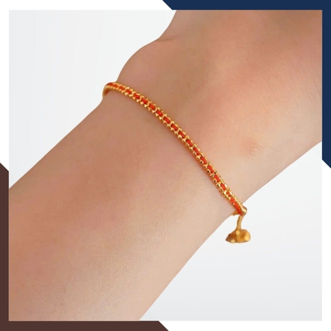Vòng Tay Chỉ Đỏ Vàng 18k May Mắn Cho Nữ VCHV86 | Vàng Ý 750