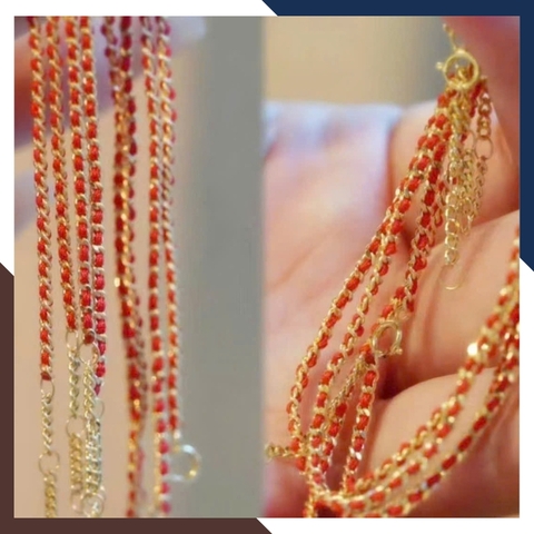 Vòng Tay Chỉ Đỏ Vàng 18k May Mắn Cho Nữ VCHV86 | Vàng Ý 750