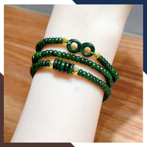 Vòng Tay Chuỗi Hạt Đá Cẩm Thạch Như Ý Nguyện VTDPT36 – Món Trang Sức Mang Lại Vạn Điều Tốt Lành