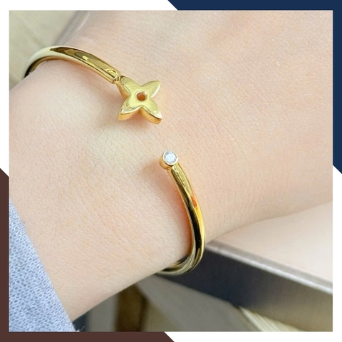 Vòng Tay Cỏ 4 Lá Vàng Tây 10k Cho Nữ LTVN172