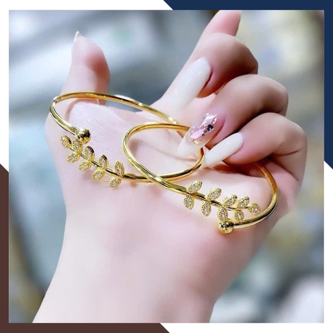 Vòng tay cuff vàng 10k cho nữ LTVN200 – thiết kế tinh tế, trẻ trung, hiện đại