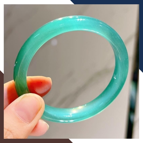 Vòng tay đá mắt mèo trắng, xanh, hồng, vàng bản liền cho nữ mệnh kim, mộc, thủy, hỏa, thổ mã AC60