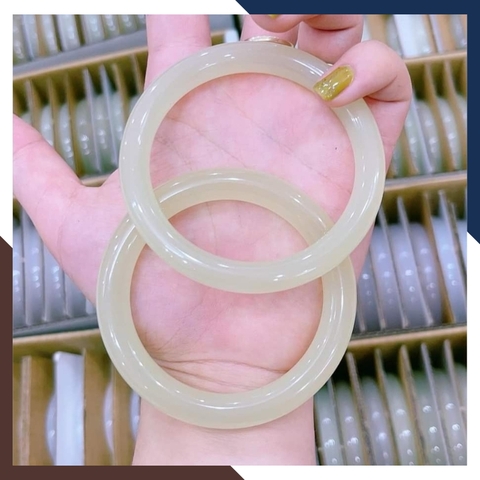 Vòng tay đá onyx nguyên khối có kiểm định màu trắng, xanh, hồng cho nữ mệnh kim, mộc, thủy, hỏa, thổ mã 250KD100