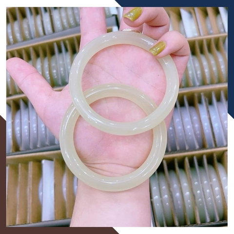 Vòng tay đá onyx nguyên khối có kiểm định màu trắng, xanh, hồng cho nữ mệnh kim, mộc, thủy, hỏa, thổ mã 250KD100