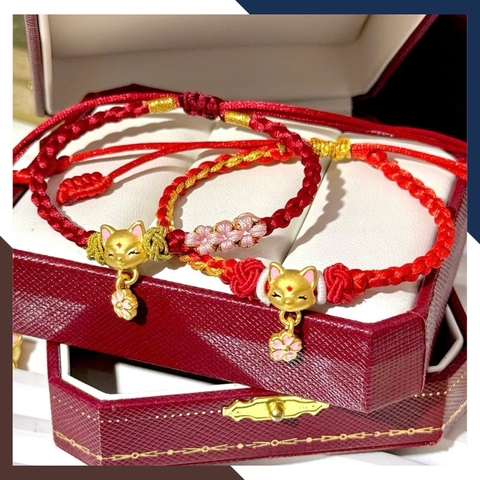 Vòng Tay Hồ Ly Chúa 9 Đuôi Bằng Vàng Ta 24k 9999 Cho Nữ VCHV91