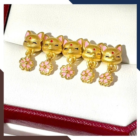 Vòng Tay Hồ Ly Chúa 9 Đuôi Bằng Vàng Ta 24k 9999 Cho Nữ VCHV91