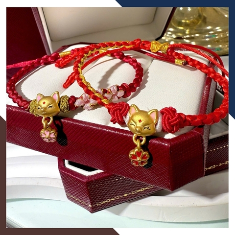 Vòng Tay Hồ Ly Chúa 9 Đuôi Bằng Vàng Ta 24k 9999 Cho Nữ VCHV91