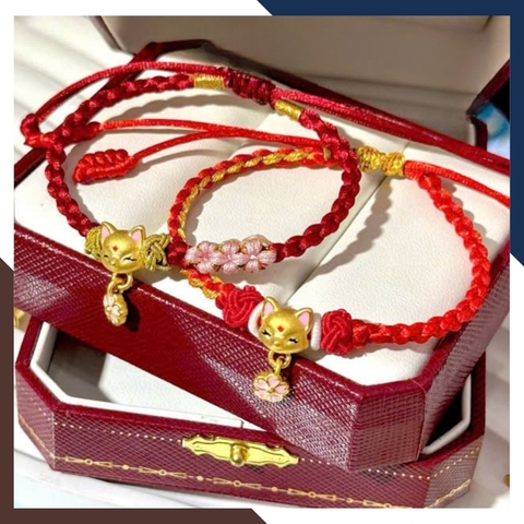 Vòng Tay Hồ Ly Chúa 9 Đuôi Bằng Vàng Ta 24k 9999 Cho Nữ VCHV91