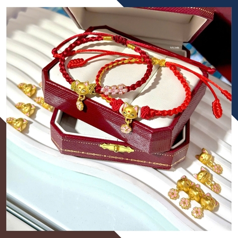 Vòng Tay Hồ Ly Chúa 9 Đuôi Bằng Vàng Ta 24k 9999 Cho Nữ VCHV91