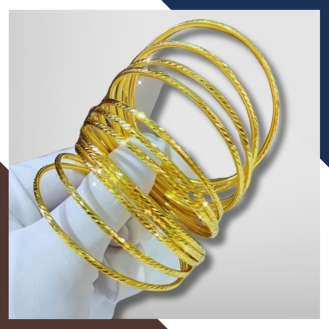 Vòng tay kiềng vàng trơn 10k cho nữ đẹp mã TL75