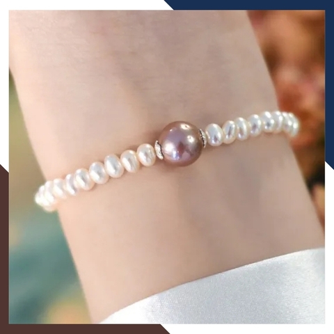 Vòng tay ngọc trai thật đẹp mã 59AC107