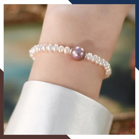 Vòng tay ngọc trai thật đẹp mã 59AC107