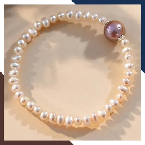 Vòng tay ngọc trai thật đẹp mã 59AC107