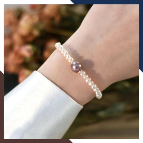 Vòng tay ngọc trai thật đẹp mã 59AC107
