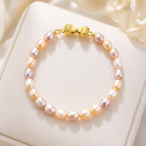 Bộ Trang Sức Ngọc Trai Khóa Bướm Khảm Trai BTSNT266