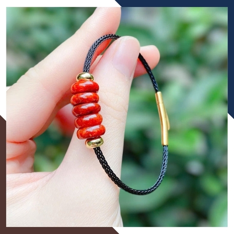 Vòng Tay Ngũ Điếu Đá Tự Nhiên Hợp Mệnh Kim, Mộc, Thủy, Hỏa, Thổ VTDPT39 – Ngũ Phúc Viên Mãn, Đủ Đầy